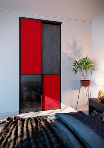 Porte Combo
Rouge Cerise et Brillant Terre de Lave - Profil Smart Sablé Graphite.